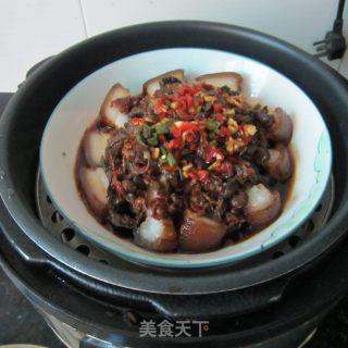 咸茄子蒸腊肉的做法步骤：7