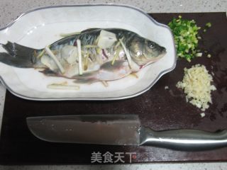 清蒸葱香鲫鱼的做法步骤：4