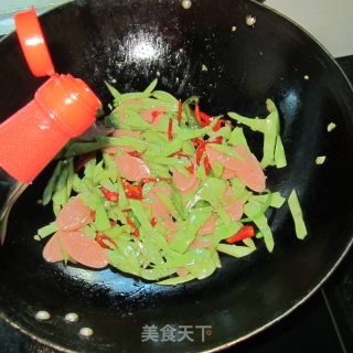 火腿炒扁豆的做法步骤：6