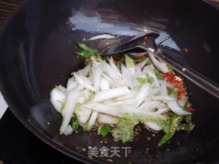 豆腐炒白菜梗的做法步骤：5
