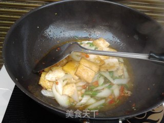 豆腐炒白菜梗的做法步骤：7