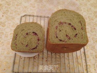 面包机玉米油版--抹茶红豆面包--解放双手你懂得的做法步骤：10