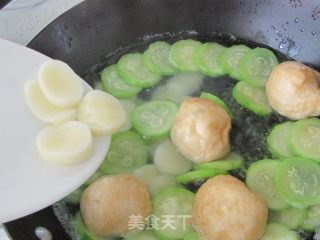 丝瓜油球汤的做法步骤：9