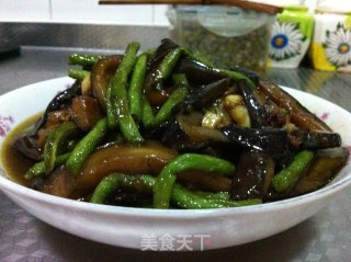 私家豆角烧茄子的做法步骤：8