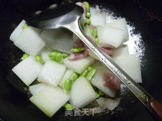 毛豆咸肉冬瓜汤的做法步骤：6