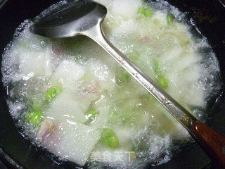 毛豆咸肉冬瓜汤的做法步骤：7