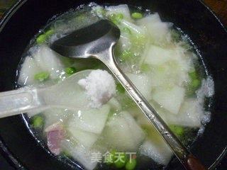 毛豆咸肉冬瓜汤的做法步骤：8
