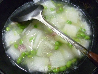 毛豆咸肉冬瓜汤的做法步骤：10