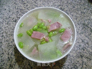 毛豆咸肉冬瓜汤的做法步骤：11