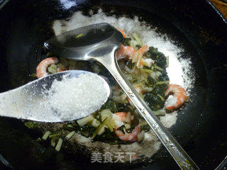 虾肉炒白菜咸齑的做法步骤：6