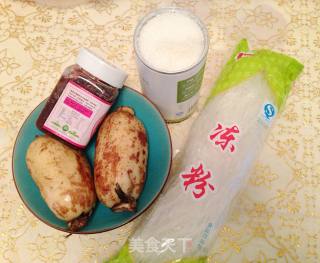 玫瑰藕粉奶糕的做法步骤：1