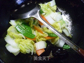 三色娃娃菜的做法步骤：5