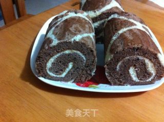 长颈鹿纹蛋糕卷的做法步骤：19