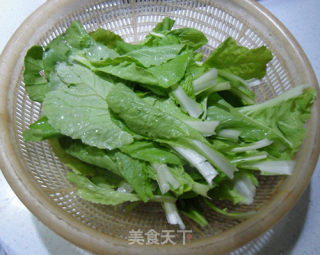 小白菜炒豆筋的做法步骤：3