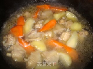 咖喱土豆胡萝卜翅中的做法步骤：5
