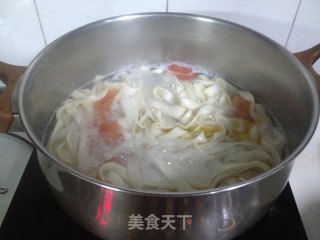 西红柿青菜鸡汤面的做法步骤：5