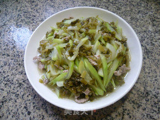 咸菜里脊肉炒夜开花的做法步骤：13