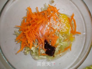 丝瓜胡萝卜饼的做法步骤：5
