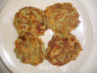 丝瓜胡萝卜饼的做法步骤：9