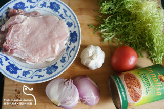 波罗蒂豆香煎猪排的做法步骤：1