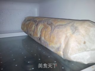 千叶纹巧克力肉松蛋卷的做法步骤：9