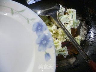 辣炒花菜面筋的做法步骤：7