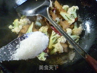 辣炒花菜面筋的做法步骤：9