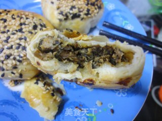 梅干菜酥饼-超级山寨版金华酥饼的做法步骤：16