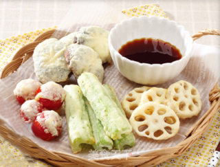 低热量香炸蔬菜的做法步骤：1