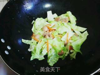 虾米炒包菜的做法步骤：9