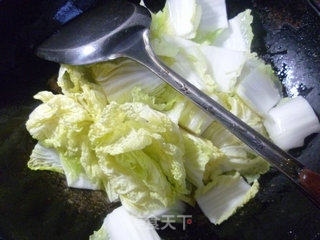 娃娃菜炒大油方的做法步骤：5