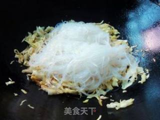 蚝油包菜粉丝的做法步骤：7