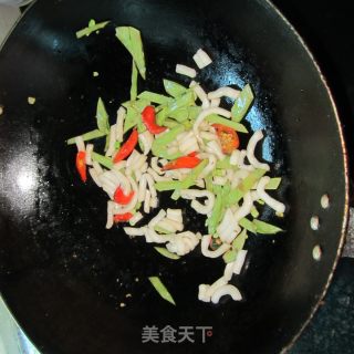 扁豆炒粉的做法步骤：3