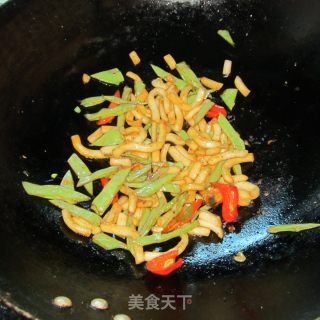 扁豆炒粉的做法步骤：5