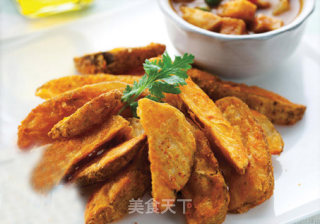 咖喱薯角的做法步骤：1