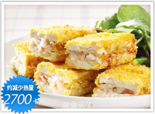 香炸豆腐鲜虾块的做法步骤：1