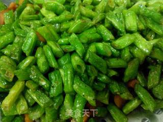 豆角炒花蛤肉的做法步骤：3