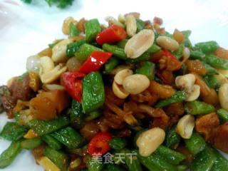 豆角炒花蛤肉的做法步骤：10