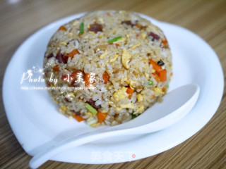 腊肠番茄蛋炒饭的做法步骤：7