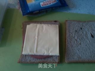 牛肉火腿西多士的做法步骤：3