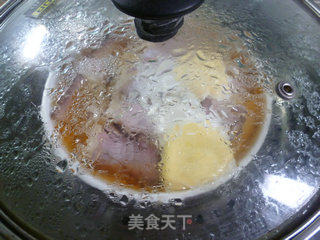 鸡蛋蒸酱肉的做法步骤：8