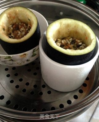 茄子蒸饭的做法步骤：4