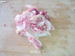 茭白炒肉片的做法步骤：2