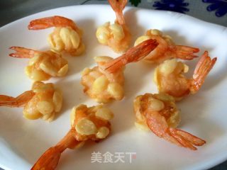 蝴蝶杏仁虾的做法步骤：6