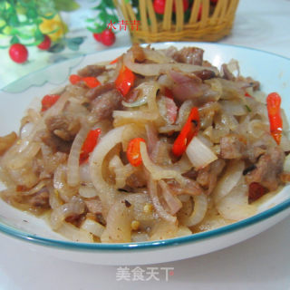 尖椒洋葱肉的做法步骤：9