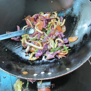 素菜炒粉的做法步骤：6