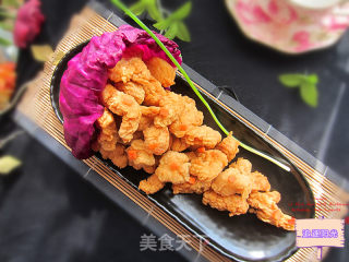 劲爆鸡米花——如何做出有漂亮鳞片的鸡米花的做法步骤：12