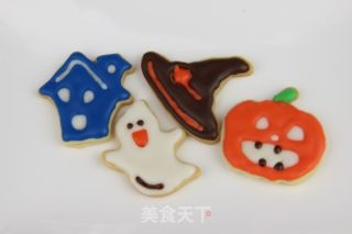 万圣节彩绘饼干——亲爱的大人们，trick or treat？！的做法步骤：14