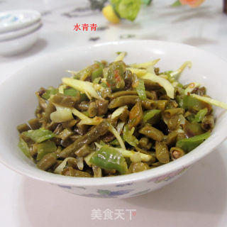 姜丝咸豆角的做法步骤：8