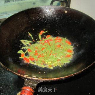 咖喱扁豆丝炒饭的做法步骤：6